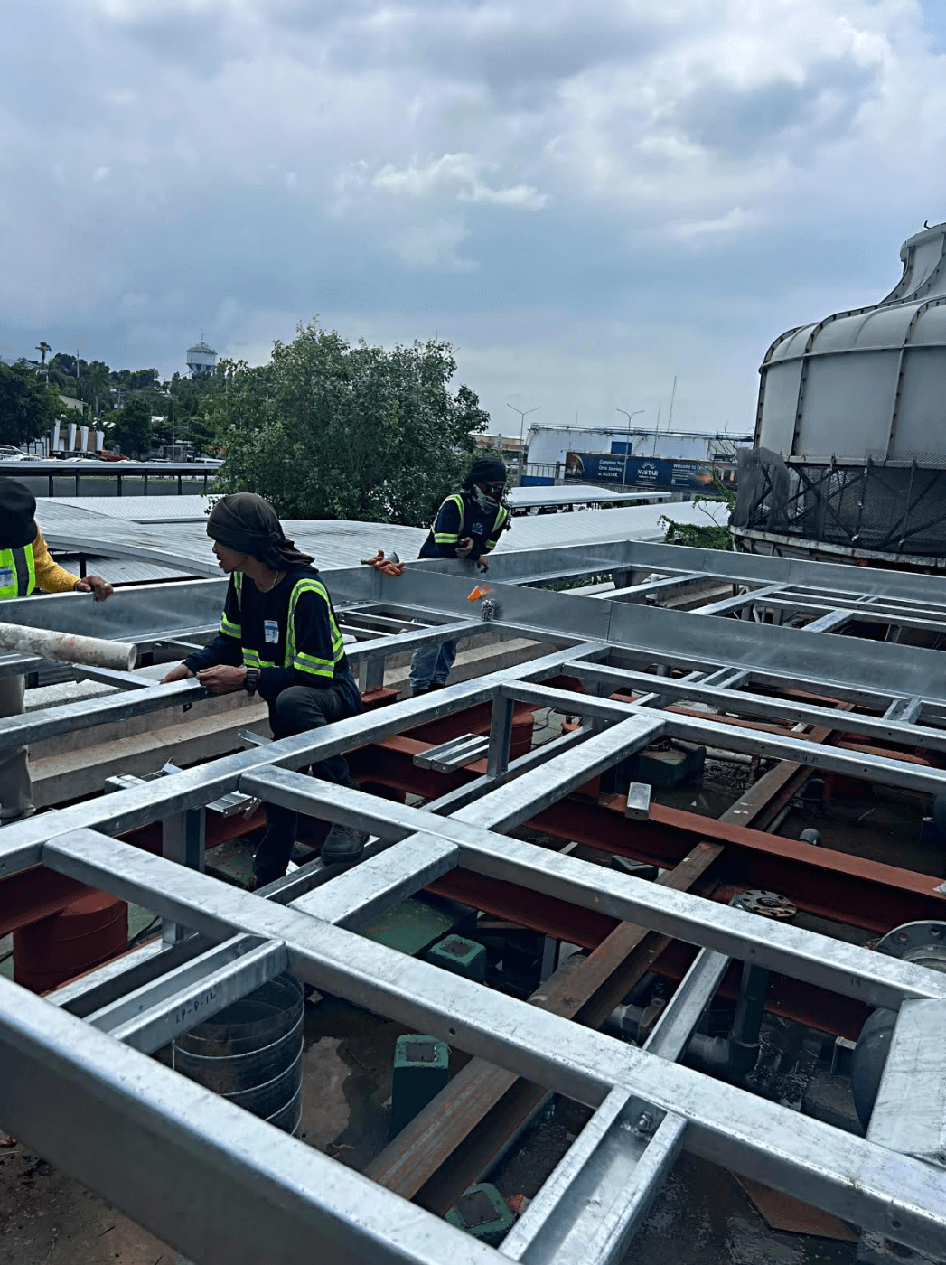 Cooling tower installation